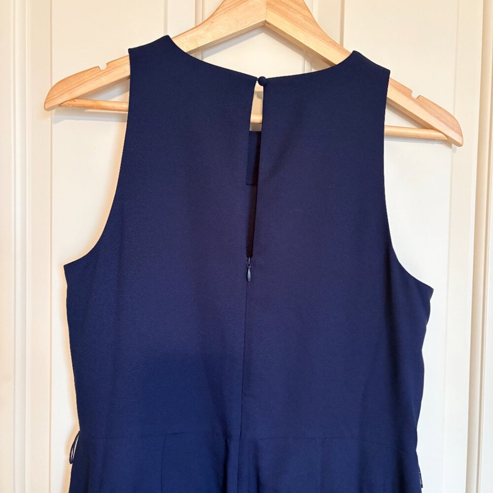Banana Republic Navy Blue Wide Leg Jumpsuit Women’s 8 Sleeveless Minimalist - Picture 4 of 5